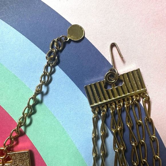 CHOKER Gold tone multi chain EUC - Picture 3 of 6